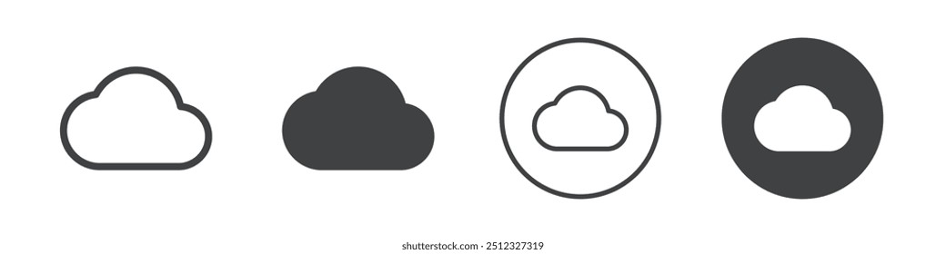 cloud icon Vector logo outline