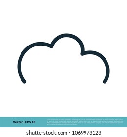 Cloud Icon Vector Logo Template Illustration Design. Vector EPS 10.