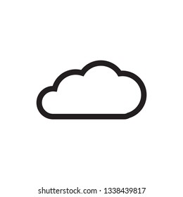 Cloud icon vector on white background. illustration symbol flat design.