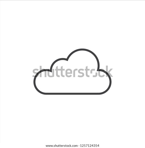 Cloud Icon Vector Outline Vector Stock Vector Royalty Free