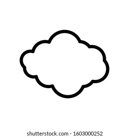 Cloud icon vector in outline style design