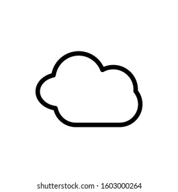 Cloud Isolated On White Background Thin Stock Vector (royalty Free 