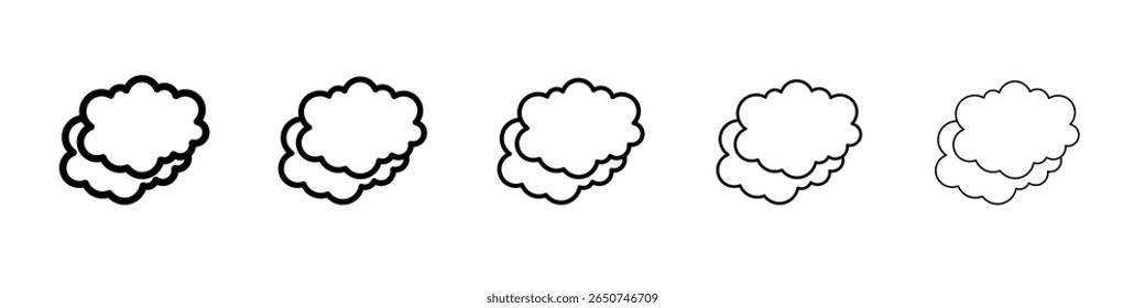ícone de nuvem símbolo de contorno de vetor ou ilustração