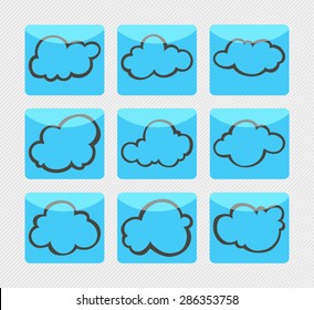 Cloud icon. Vector set