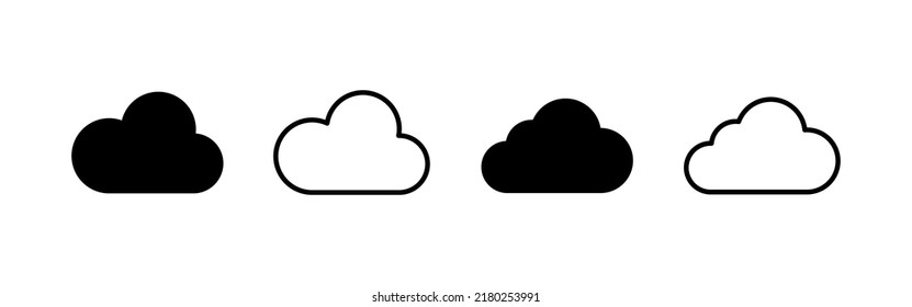 Cloud icon vector. cloud sign and symbol