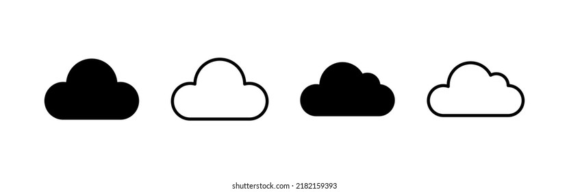 Cloud-Symbol-Vektorgrafik. Cloud-Zeichen und -Symbol
