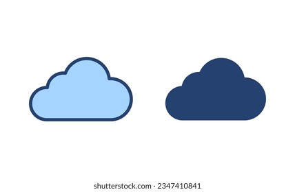 Cloud icon vector. cloud sign and symbol