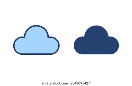 Cloud icon vector. cloud sign and symbol