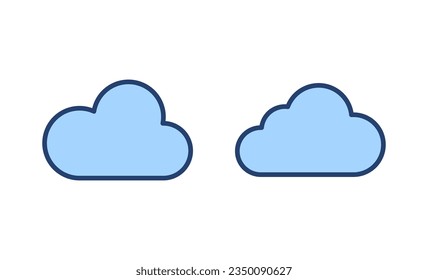 Cloud-Symbol-Vektorgrafik. Cloud-Zeichen und -Symbol