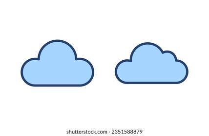 Vector de icono de nube. símbolo y signo de nube
