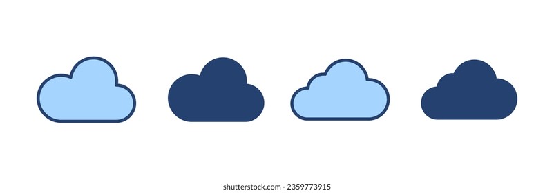Cloud icon vector. cloud sign and symbol