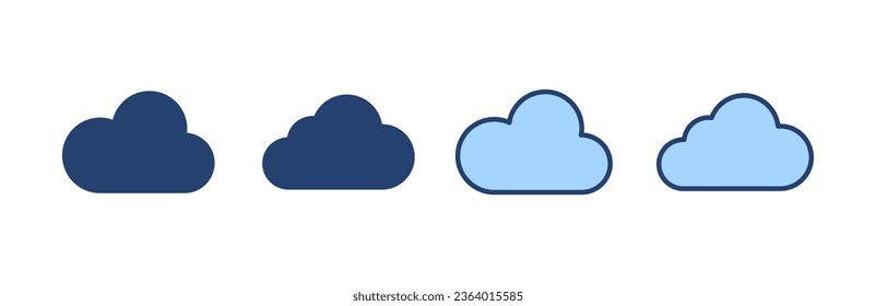 Cloud icon vector. cloud sign and symbol