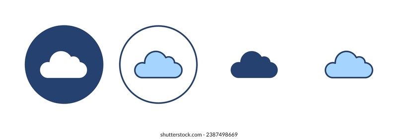 Cloud icon vector. cloud sign and symbol