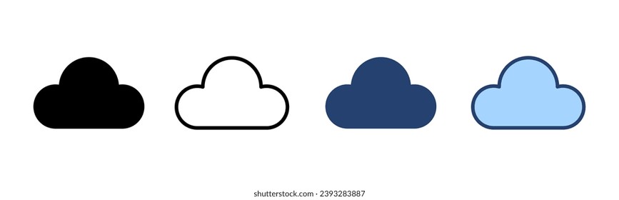 Cloud icon vector. cloud sign and symbol