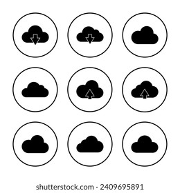 Cloud icon vector. cloud sign and symbol
