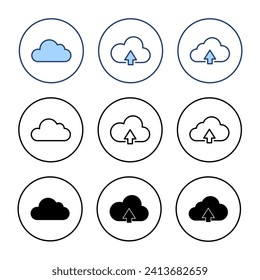 Cloud icon vector. cloud sign and symbol