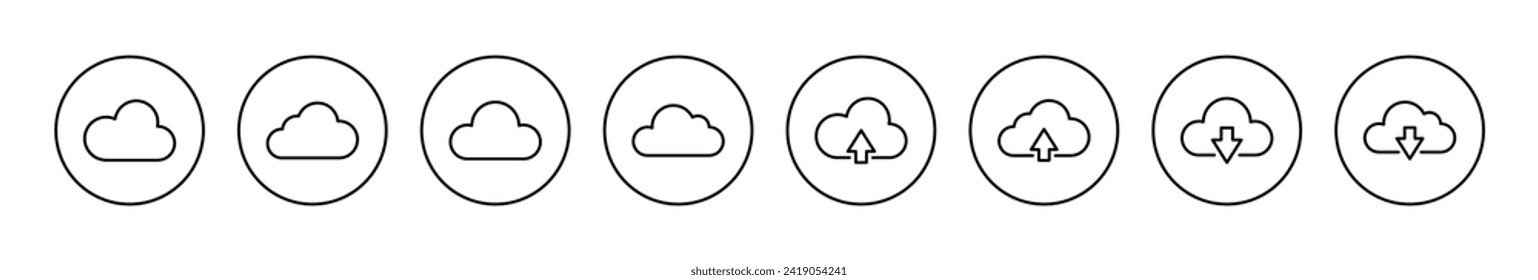 Cloud icon vector. cloud sign and symbol