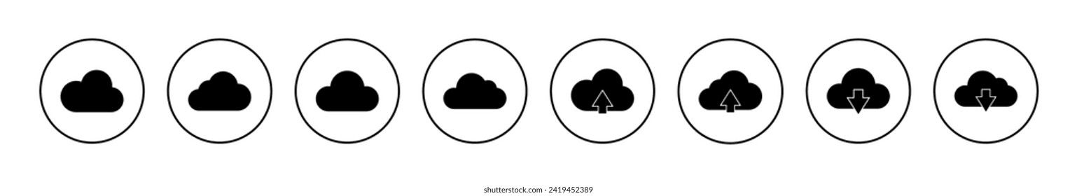 Vector de icono de nube. símbolo y signo de nube