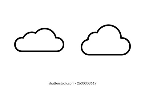 Cloud icon vector. cloud sign and symbol