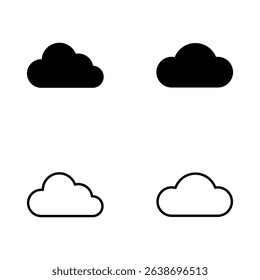 Cloud icon vector. cloud sign and symbol