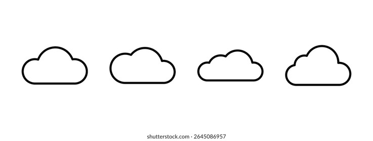 Vector de icono de nube. signo y símbolo de nube