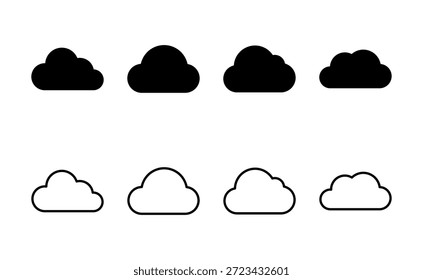 Vektorsymbol der Wolke. Wolkenzeichen und Symbol