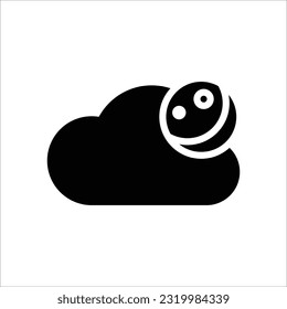 cloud icon vector simple design
