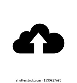 Cloud Icon Vector. Simple flat symbol black on a white background.