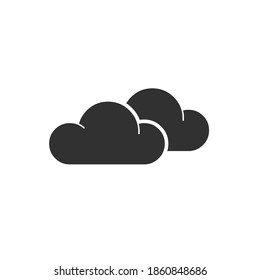 Cloud Icon Vector. Simple flat symbol. weather icon. Stock vector illustration isolated on white background.