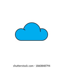 Cloud Icon Vector. Simple flat symbol. weather icon. Stock vector illustration isolated on white background.