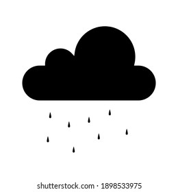 Cloud Icon Vector. Simple flat symbol. Illustration of perfect black pictogram on white background. With a trendy design appearance. Vector illustration.