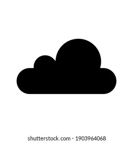 Cloud Icon Vector. Simple flat symbol. Illustration of perfect black pictogram on white background. With a trendy design appearance. Vector illustration.
