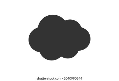 Cloud Icon Vector. Simple flat symbol. Perfect Black pictogram illustration on white background.