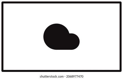 Cloud Icon Vector. Simple flat symbol. Perfect Black pictogram illustration on white background. 