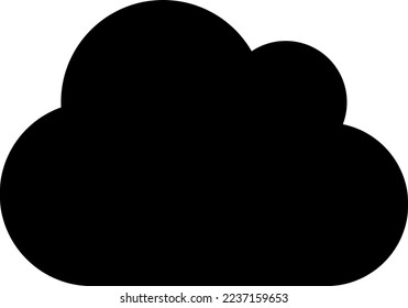 Cloud Icon Vector. Simple flat symbol. Perfect Black pictogram illustration on white background.