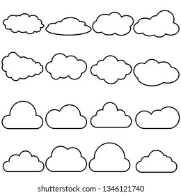 Cloud icon vector. Sky illustration sign cillection.