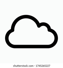 Cloud icon vector. Sky sign. line icon