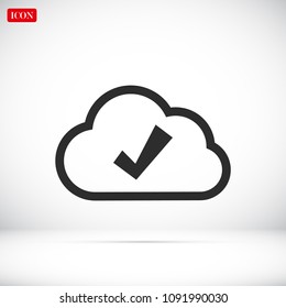 cloud icon vector , stock vector illustration flat design style