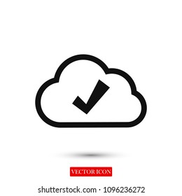 cloud icon vector , stock vector illustration flat design style