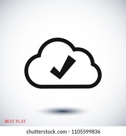 cloud icon vector , stock vector illustration flat design style