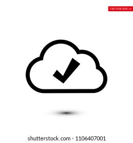 cloud icon vector , stock vector illustration flat design style