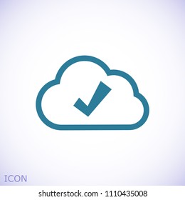 cloud icon vector , stock vector illustration flat design style