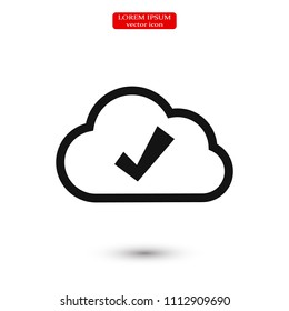 cloud icon vector , stock vector illustration flat design style