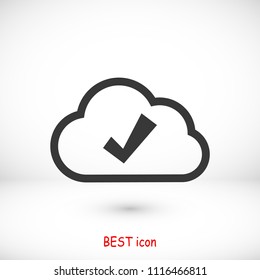 cloud icon vector , stock vector illustration flat design style