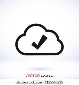 cloud icon vector , stock vector illustration flat design style