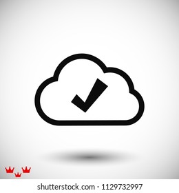 cloud icon vector , stock vector illustration flat design style