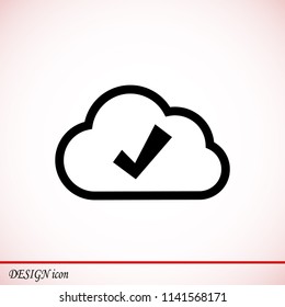 cloud icon vector , stock vector illustration flat design style