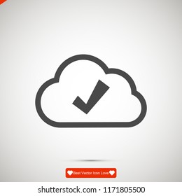 cloud icon vector , stock vector illustration flat design style