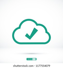 cloud icon vector , stock vector illustration flat design style