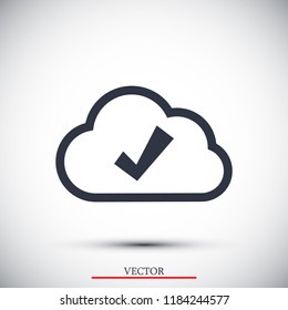 cloud icon vector , stock vector illustration flat design style